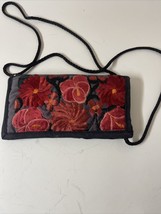 Floral Embroidered Multi-Color Cotton Guatemalan Shoulder Clutch CrossBo... - £20.72 GBP