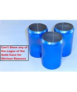 3 pack of Blue 12 oz,  Beer Soda Can Covers, Sleeve Wrap Camo Golf Beach... - £4.31 GBP