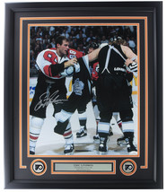 Eric Lindros Signed Framed Flyers 16x20 Fight Photo JSA ITP - £184.47 GBP