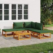  Garden Lounge Set Green Solid acacia wood Medium Modular - $751.99