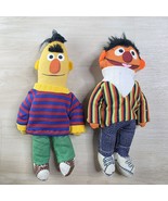 Vintage Bert And Ernie Dolls Knickerbocker Sesame Street Plush Figures 9... - $19.69