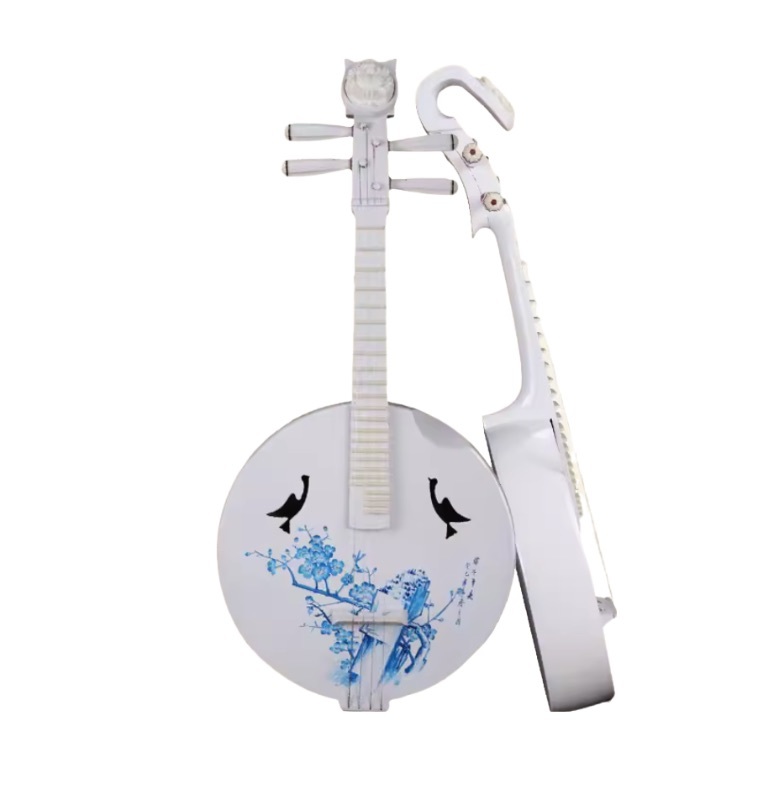 Zhong Ruan Medium Ruan Blue and white porcelain pattern Chinese String I... - $499.00