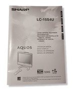 Sharp LC-15S4U owners manual Guide instructions LCD Aquos TV - £12.57 GBP