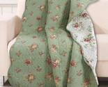 Vintage Floral Quilted Throw By Cozy Line Home Fashions, Blossom,, Rever... - $46.97