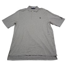 Polo Ralph Lauren Shirt Mens L Polo Golf Gray Short Sleeve Collar Logo o... - £14.76 GBP