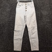Vintage Guess Jeans Women 28 White Button Fly FestivalCheeky Butt Show M... - $27.70