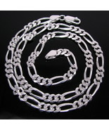 Personalizzato Ordine - Argento Sterling Massiccio Figaro Link Design Uo... - €89,79 EUR