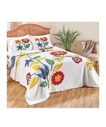 Multo Floral Chenille Bedspread Twin or Queen - £126.40 GBP+
