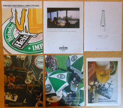 Heineken Beer 6x Ads 1970s/00s Hinweis Werbung Bier Werbung Notiztafel - £5.98 GBP