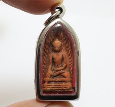 RED PHRA ROD LAMPOON THAI BUDDHA LUCKY RICH MONEY AMULET PROTECTION PEND... - $89.99