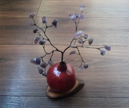 Amethyst Fertility and Good Fortune Pomegranate Tree - £34.56 GBP