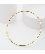 14k Gold Bangle Bracelet-Stacking Bracelet-Cuff Bracelet-Birthday Gift  - €392,63 EUR+