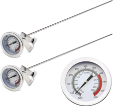 Efeng15“ Long Deep Fry Thermometer (2 Pack) with Pot Clip, 2&quot; Dial Instant Read  - £19.06 GBP