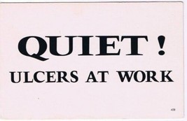 Comic Funny Postcard Quiet Ulcers At Work No 409 1975 Universal Crafts Toronto - £2.40 GBP