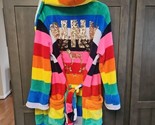 Victoria&#39;s Secret PINK VS Robe Rainbow Bling Sequin Hood Plush Soft Dog ... - $173.25