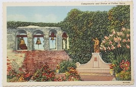 Mission San Juan Capistrano, California Linen Postcard - £1.52 GBP