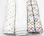 Aden + and Anais Baby Blanket Swaddle Muslin Orla Kiely Leaf Set Of 3 - £35.31 GBP