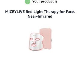 Infrared Red Light Therapy Face Mask LED Face Skincare Pink Glowing 3 Modes - $39.48