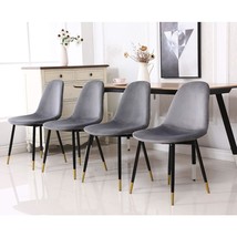 Roundhill Furniture Lassan Contemporary Fabric Dining Chairs, Set of 4, ... - $314.99