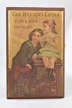 Vintage Van Houtens Cocoa &quot;Best &amp; Goes Farthest&quot; Wood Plaque Wall Art 10... - £58.34 GBP