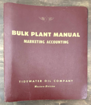 Vintage 50s FLYING-A Tidewater Oil Co. Empty Binder Bulk Plant Manual Marketing - £39.56 GBP