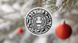 Cancer Zodiac Wheel Ornament Custom Keepsake Gift Astrological Design Crab  - $21.79