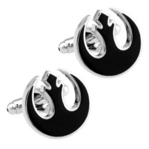 REBEL ALLIANCE CUFFLINKS Star Wars Movie Fan Black Symbol Emblem NEW w G... - $223.24 MXN