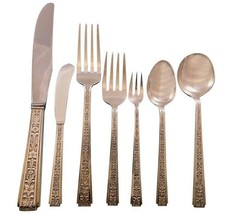 Chased Classic by Lunt Sterling Silver Flatware Set for 12 Service 94 pcs Dinner - £5,341.69 GBP
