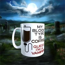 HUMOR - Blood Type COFFEE - 11oz Coffee Mug [P08]] - £10.22 GBP
