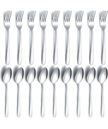 24 Pcs Forks and Spoons Silverware Set, Food Grade Stainless Steel Flatw... - $28.15 CAD