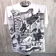 Vintage 2000s Las Vegas Print All Over Megaprint T-Shirt Fits Large - £11.65 GBP
