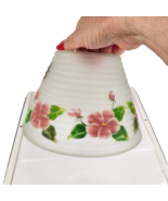 Vintage Frosted Glass Floral and Butterfly Lamp Shade - £21.07 GBP