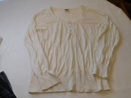 Covington Womens 16-18W Long Sleeve Sweater shirt blouse off white Pre-owned - $20.19