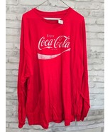 Coca-Cola Coke Long Sleeve T-Shirt Classic Spell Out Logo Red Size XXL 2XL - $437.71 MXN