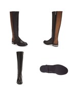 Sam Edelman ROXIE Black Leather Copper Equestrian Wms Flat Heel Zip Boot... - $86.15 CAD+