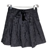 Gracia Skirt Black Large Circle Floral Ribbon Belt L New  - £27.56 GBP