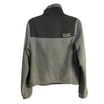 Hollister Mens Fleece Jacket Gray Green Color Block Waist Length Pockets M - £28.43 GBP