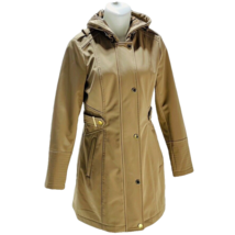 VIA SPIGA Hooded Raincoat Polo Medium Weight Overcoat in Camel Womens Si... - £42.91 GBP