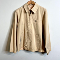 Vintage Etienne Aigner Tan Full Zip Pockets Lined Jacket Coat Size 12 Grannycore - $24.87