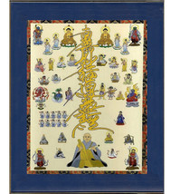 Nichiren Color Pictorial Gohonzon Mandala In Frame - BEAUTIFUL- Large Size - £55.39 GBP