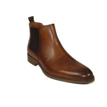Men's Slip On Boot STEVE MADDEN Leather Upper Plain Toe Montreux Tan image 3