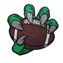 Claw Monster Hand Holding a Football Ball Embroidered Patch Iron On  3.4... - £5.45 GBP