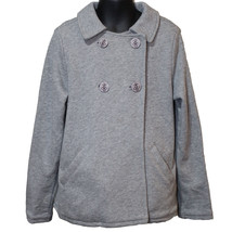 Lands End Uniform Girls&#39; Small (7/8) Peacoat Coat, Pewter Heather Gray - $19.99