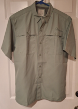 Ducks Unlimited Fishing Shirt Men&#39;s Large Green Short Sleeve Vented NWOT - $18.43