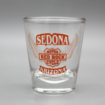 Red Rock Motorcycle Sedona Arizona Shot Glass Souvenir Harley Davidson Shop - $5.79