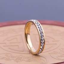 Fashion Rose Gold Color Eternity Band Wedding Rings For Women Finger Wholesale J - £9.52 GBP