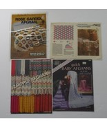 Vintage Single Crochet Pattern leaflets Lot of 4 Rose Garden Afghan - $7.69