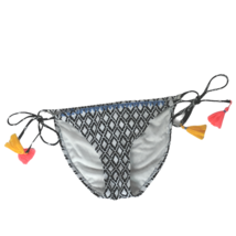 NWT Xhilaration Hipster Bikini Swim Bottom Small Black White Geometric T... - $21.78