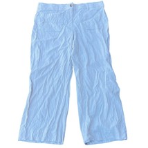  J.Jill White Linen Stretch Pants Women’s M Cropped Summer Resortwear - $26.59