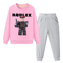 WM Roblox Kid Child Hoodie Sweatpants Pink Type Soldier Pullover Sweatshirt Pant - £21.91 GBP